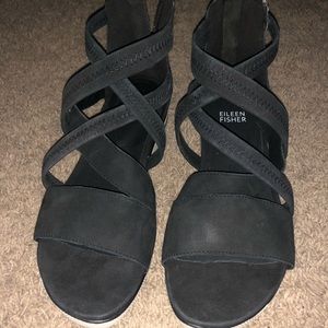 Black Eileen Fisher sport sandals
